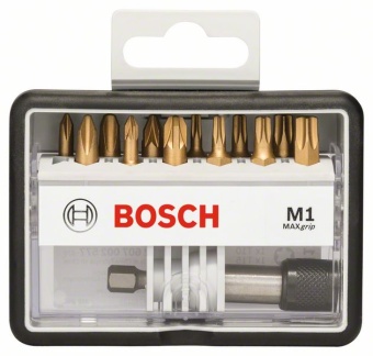 Набор Robust Line из 12+1 насадок-бит M Max Grip PH1 PH2 PH3 PZ1 PZ2 PZ3 T10 T15 T20 T25 T30 T40 25 mm 2607002577
